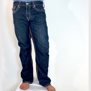 True Religion Jeans Men's Dark Wash Straight Leg